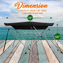 SERENELIFE WATERPROOF BOAT BIMINI TOP COVER 85-90"W 3 BOW BIMINI TOP - Gray - Like New