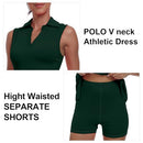 GGOV TWO PIECE TENNIS GOLF DRESS UPF 50+ ACTIVE ATHLETIC WEAR DRESS M 04 GREEN - Brand New