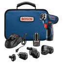 BOSCH GSR12V-140FCB22 12V MAX FLEXICLICK 5-IN-1 DRILL/DRIVER SYSTEM - BLUE - Like New
