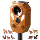 Soxayu Solar Ultrasonic Animal Repellent IP65 Waterproof Cat Repeller - Orange - Like New