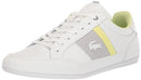 746CMA00052L6 LACOSTE MEN'S CHAYMON SNEAKER WHITE/LIGHT GREEN SIZE 10 - Like New