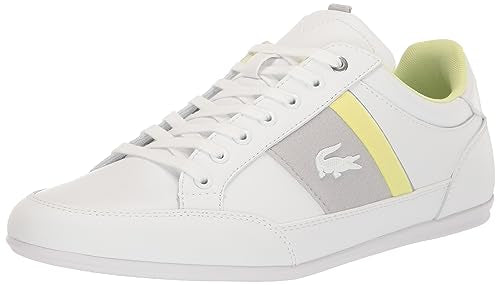 746CMA00052L6 LACOSTE MEN'S CHAYMON SNEAKER WHITE/LIGHT GREEN SIZE 10 - Like New