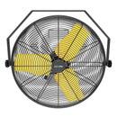 CCGIRU 9200 CFM 24" INDUSTRIAL WALL MOUNT FANS, HIGH VELOCITY 2-SPEED - YELLOW - Brand New