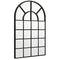 GIFTTROVE BLACK ARCHED WINDOW MIRROR LARGE WINDOW PANE MIRROR - BLACK - Like New