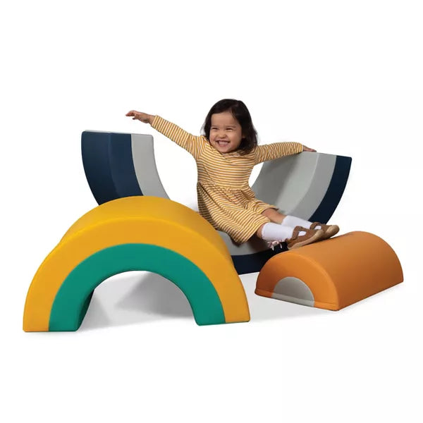 PLAYTOPIA FOAM RAINBOW SET SOFT PLAY EQUIPMENT - 3PC - MULTICOLOR - Like New