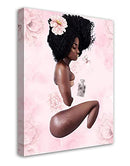 Familypers African American Wall Art Glam Fashion Black Girl Canvas Wall Art - Brand New