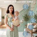 SHIAON BABY SLING CARRIER BABY CARRIER NEWBORN TO TODDLER(7-45LBS) BEIGE - Like New