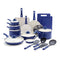 GreenLife Soft Grip 23 Piece Kitchen Cookware Pots and Frying Saucepans - Blue - Like New