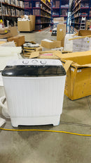 ERIVESS PORTABLE TWIN TUB WASHING MACHINE 13LB CAPACITY DRAIN PUMP - BLACK WHITE - Like New