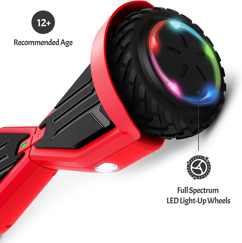 Jetson Spin All Terrain Hoverboard with LED Lights, Ages 12+ - RED - Like New