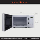 MAGIC CHEF 0.7 CU. FT. COUNTERTOP MICROWAVE MC77MW - WHITE - Like New