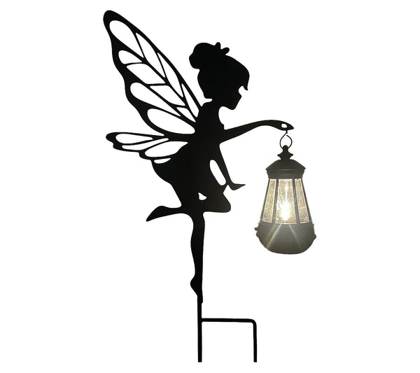 SANTA'S WORDSHOP SANTA'S WORKSHOP 20" SOLAR FAIRY STAKE - BLACK - Brand New