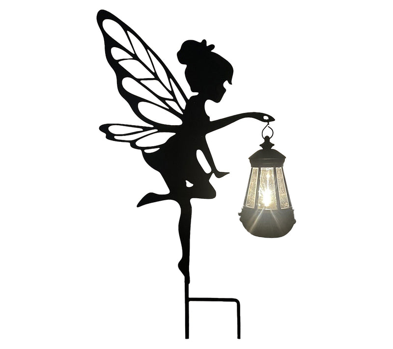 SANTA'S WORDSHOP SANTA'S WORKSHOP 20" SOLAR FAIRY STAKE - BLACK - Brand New