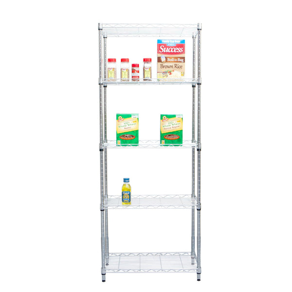 MIND READER METAL ALL PURPOSE HEAVY DUTY SHELVING UNIT METRORACK4T-SILVER - Brand New