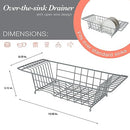 Kitchen Details Sink Dish Drainer Drying Rack - Grey - Brand New