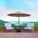Gale Pacific 90percent UV Block Adjustable Tilt Umbrella 10' Round Smoke - Brand New