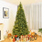 9 FT PRE-LIT LED HINGED ARTIFICIAL CHRISTMAS TREE 1000 LED LIGHTS STAND - GREEN - Like New
