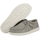 150203923 HEY DUDE MEN'S RECYCLED LEATHER LACE UP LOAFERS SILVERBIRCH SIZE 10 - Like New