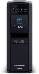 CyberPower PFC Sinewave UPS 1500VA/1000W 12 Outlets Tower CP1500PFCLCD - BLACK New