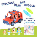 Bluey Heeler 4WD Family Toddler Toy Car with 4 Figures, Surfboards and Sticker - Brand New
