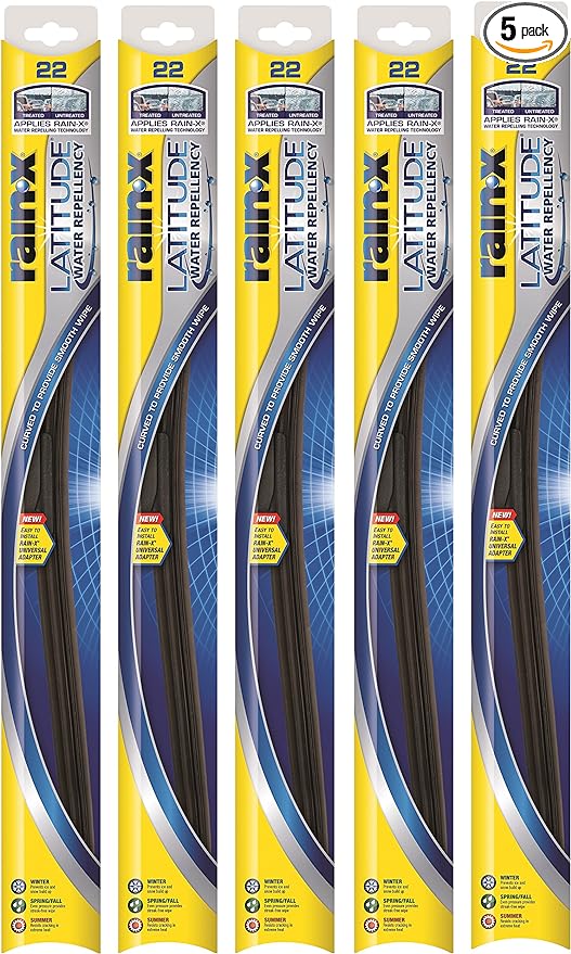 Rain-X 5079280-2-5PK Latitude 2-IN-1 Water Repellency Wiper Blade 24" Pack of 5 - Like New