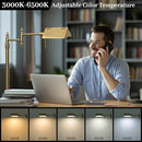 Dimmable Pharmacy Floor Lamp with Remote, 17W Gold LED Reading Floor Lamp - Like New