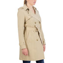 357MC876 COLE HAAN WOMENS DOUBLE BREASTED TRENCH COAT WOMENS M KHAKI - Like New