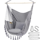 Y- STOP HAMMOCK CHAIR HANGING ROPE SWING - LIGHT GRAY - Like New