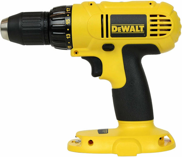 DEWALT 18 VOLT 1/2" VSR CORDLESS DRILL DRIVER BARE TOOL BATTERY CHARGER - YELLOW - Like New