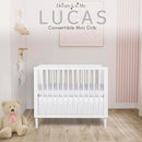 Dream On Me Lucas Mini Modern Crib with Rounded Spindles 39x25.5x33 White - Like New