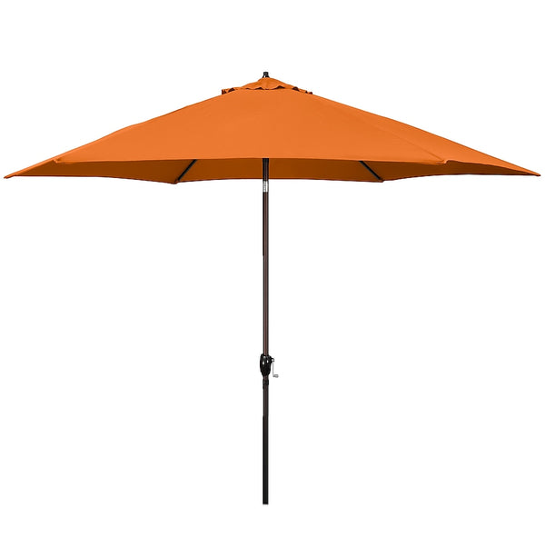 ASTELLA 11FT ALUMINUM ORANGE PUSH-BUTTON TILT MARKET PATIO - Scratch & Dent
