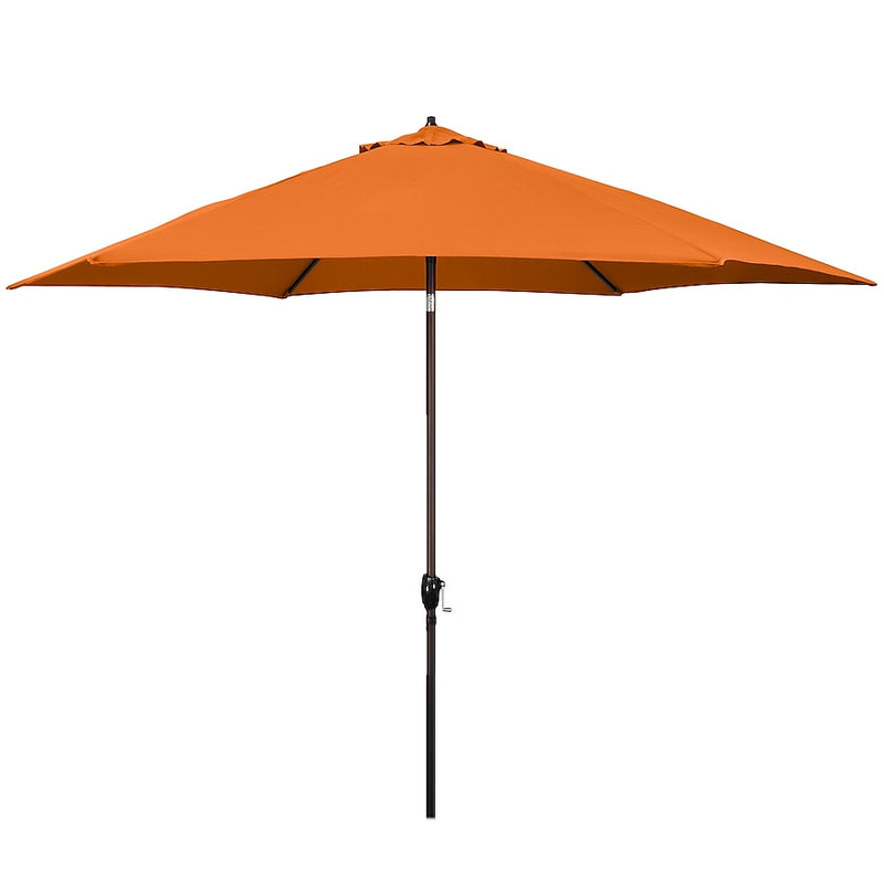 ASTELLA 11FT ALUMINUM ORANGE PUSH-BUTTON TILT MARKET PATIO - Scratch & Dent
