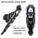 Cauzyart Snowshoes with Trekking Poles and Carrying Bag (30", Gray) - Like New