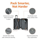 Amazon Basics 30" Hardside Checked Spinner Luggage TSA Lock - Black - Brand New