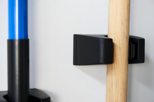 DUCK EASYMOUNTS MOP AND BROOM HOLDER - HEAVY DUTY WALL MOUNT RACK - BLACK - Brand New