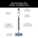 SHARK CORDLESS PRO STICK VACUUM CLEAN SENSE IQ TECHNOLOGY - BLACK/WHITE - Like New