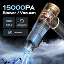 BSRCO CAR VACUUM PORTABLE CORDLESS HANDHELD VACUUM CORDLESS 15KPA BLACK/GOLD - Like New