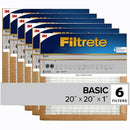 Filtrete 20x20x1 Air Filter 3M MERV 5 HVAC AC Furnace 6-Pack - White - Brand New