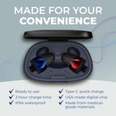 LINNER SATURN OTC HEARING AID RECHARGEABLE HEARING AMPLIFIER F703A - BLACK - Like New