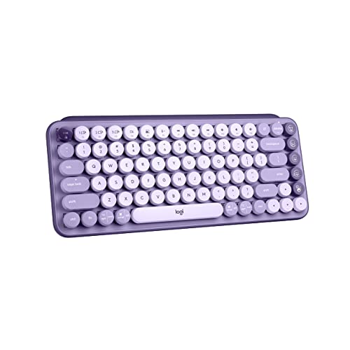 Logitech POP Keys Mechanical Wireless Keyboard Custom Emoji Keys - Cosmos - Like New