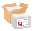 Dealmed Disposable Dental Bibs 13.5"x18" 2-Ply Tissue/Poly Case of 500 - White - Brand New