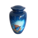 DESIGN GALLERY CREMATION URN FOR HUMAN ASHES FUNERAL URN MEMORIAL URN - BLUE - Like New