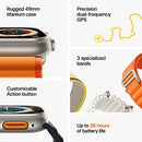 APPLE WATCH ULTRA GPS CELLULAR 49MM TITANIUM CASE YELLOW OCEAN BAND - TITANIUM - Like New