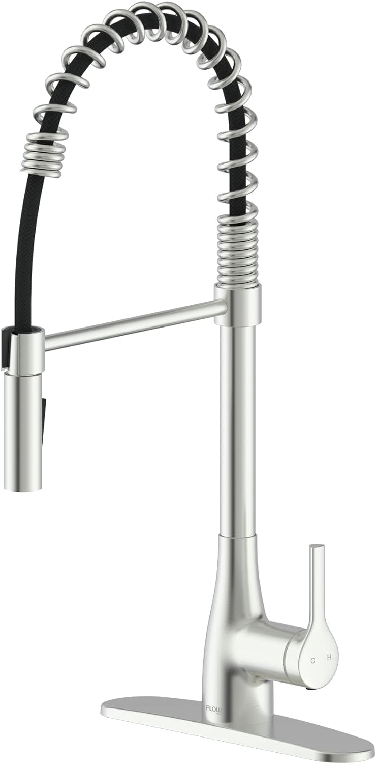 Bio Bidet FLOW Kitchen Faucet with Pull Down Sprayer - Brushed Nickel Like New