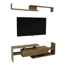 LeisureMod Surrey Mid-Century Modern TV Stand MDF Shelves - Scratch & Dent