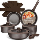Bakken- Swiss Kitchen Cookware Set - Nonstick Granite Coating, Pots and Pans - Like New