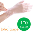 WALLY PLASTIC PREMIUS DISPOSABLE VINYL GLOVES, 100 COUNT, XL - CLEAR - Brand New