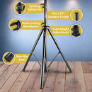 HOLA! MUSIC PAIR OF PA SPEAKER STANDS TRIPOD STAND HEIGHT 4FT TO 6FT - BLACK - Like New