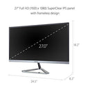 VIEWSONIC VX2776-SMHD 27" 1080P IPS Monitor with FreeSync - SILVER - Like New