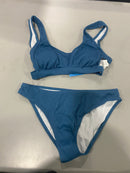 CUPSHE WOMEN SWIMSUIT BIKINI SET TWO PIECE - SIZE: WOMEN M - BLUE - Like New